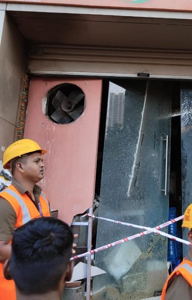 When the 60-litre capacity pressure cooker exploded, two workers in the outlet had just stepped outside, the civic official added