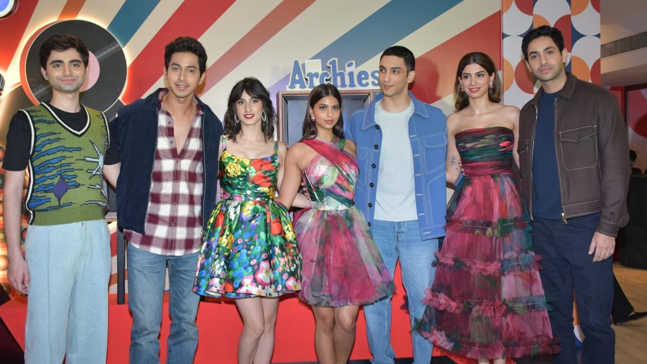 The cast of The Archies at album launch event. Pic/Yogen Shah