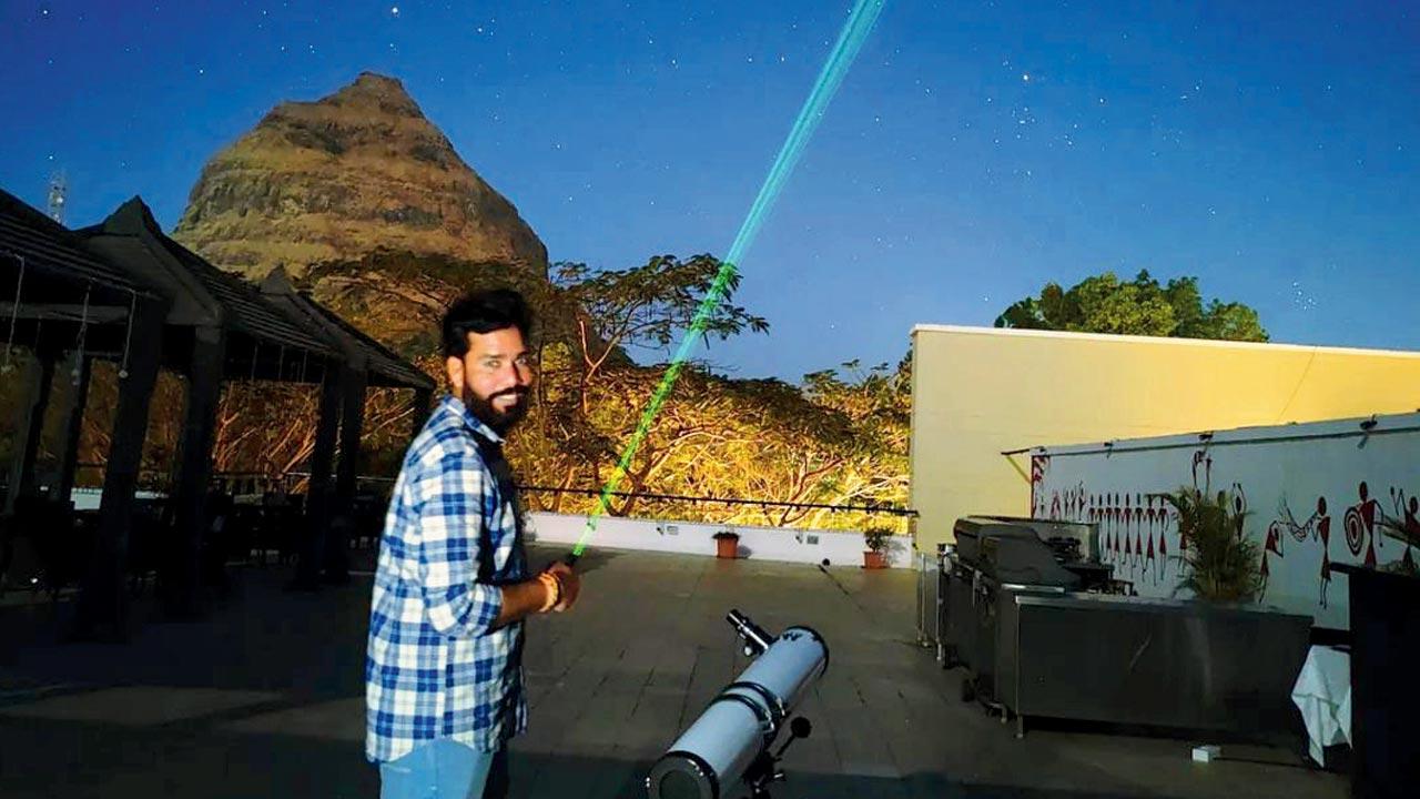 At a previous stargazing session. Pic courtesy/Instagram