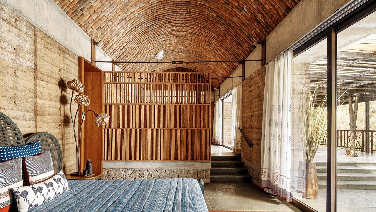 The unique vault-like structure of the roof helps keep the place well insulated and protected