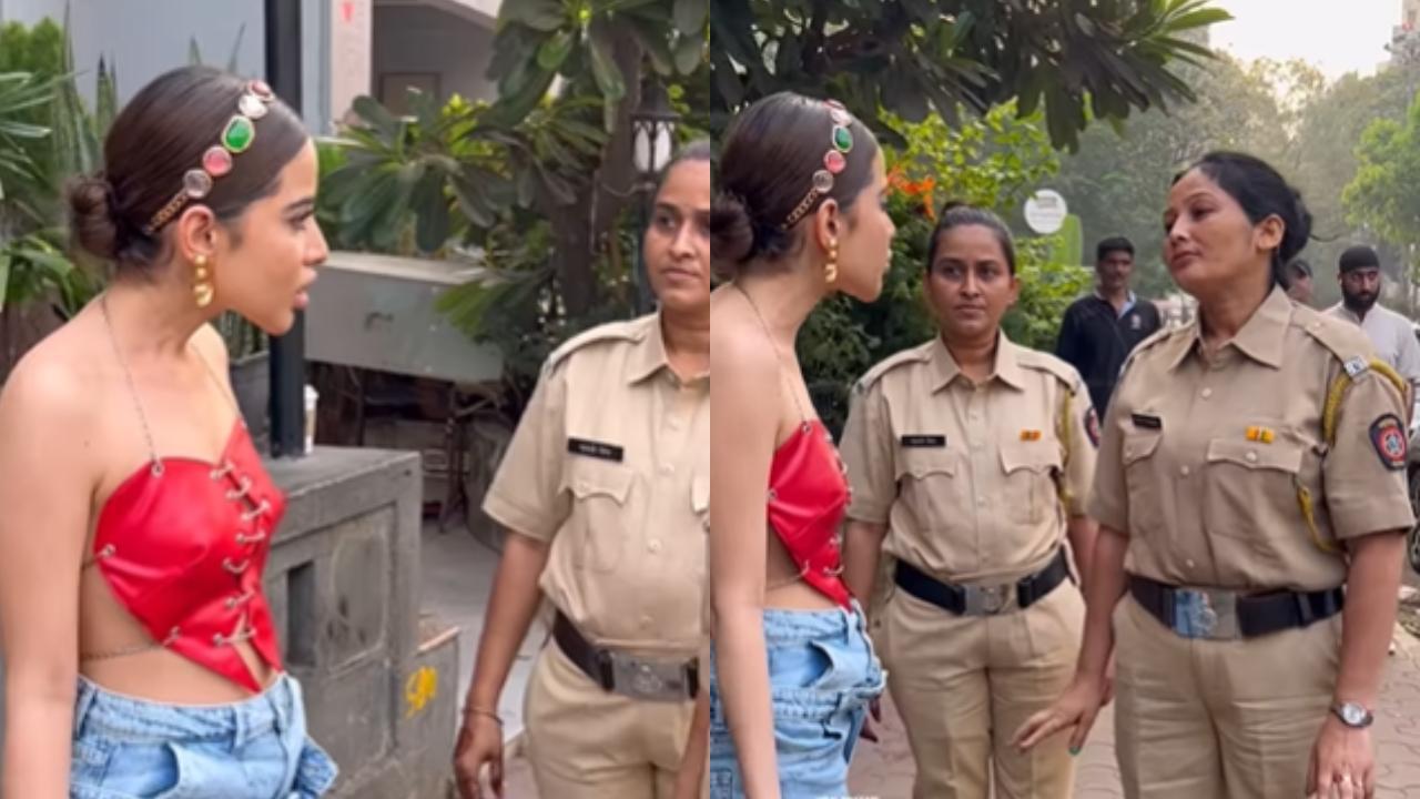 Video of Uorfi Javed getting arrested for length of her outfit goes viral! Netizens feel it is a prank 