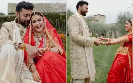 Varun Tej and Lavanya Tripathi wedding: The newlyweds' first pictures from Tuscany, Italy were released officially on social media. Looking stunning together, they made many hearts melt. Read more
