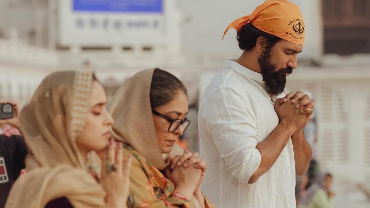Sam Bahadur: Vicky Kaushal, Meghna Gulzar and Sanya Malhotra offer prayers at Golden temple