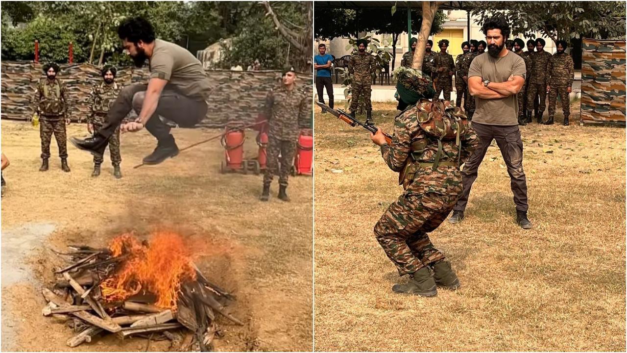 Sam Bahadur: Vicky Kaushal jumps over fire, shares glimpses of visit to 6th Sikh Regiment