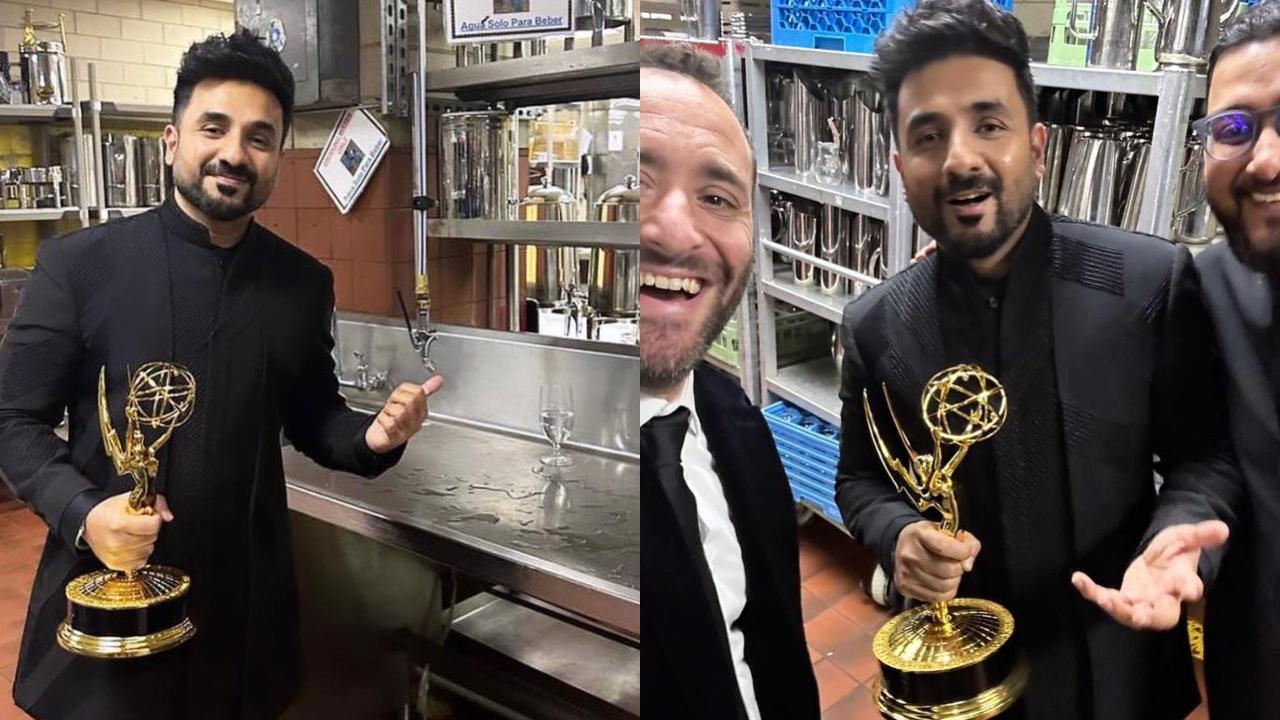 Vir Das strikes a pose with his Emmy award next to a dishwasher, here's why!