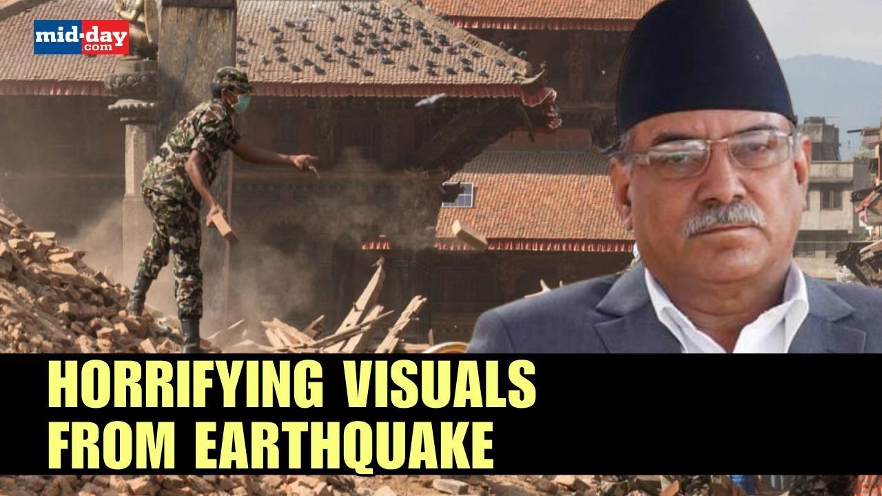 Nepal Earthquake: India releases helpline numbers, Nepal PM Dahal visits site