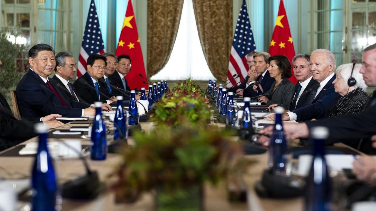 President Joe Biden and China's Xi Jinping opened their first face-to-face meeting in more than a year on Wednesday with a solid handshake. Pic/AP