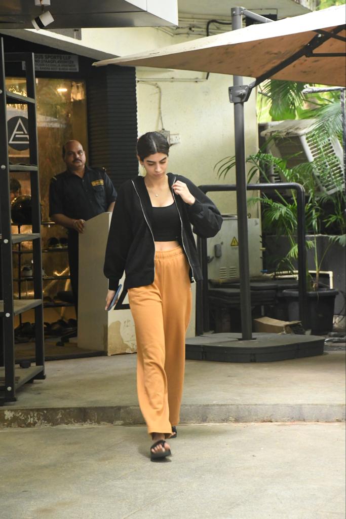 Khushi Kapoor looked stunning as she went out and about in the city