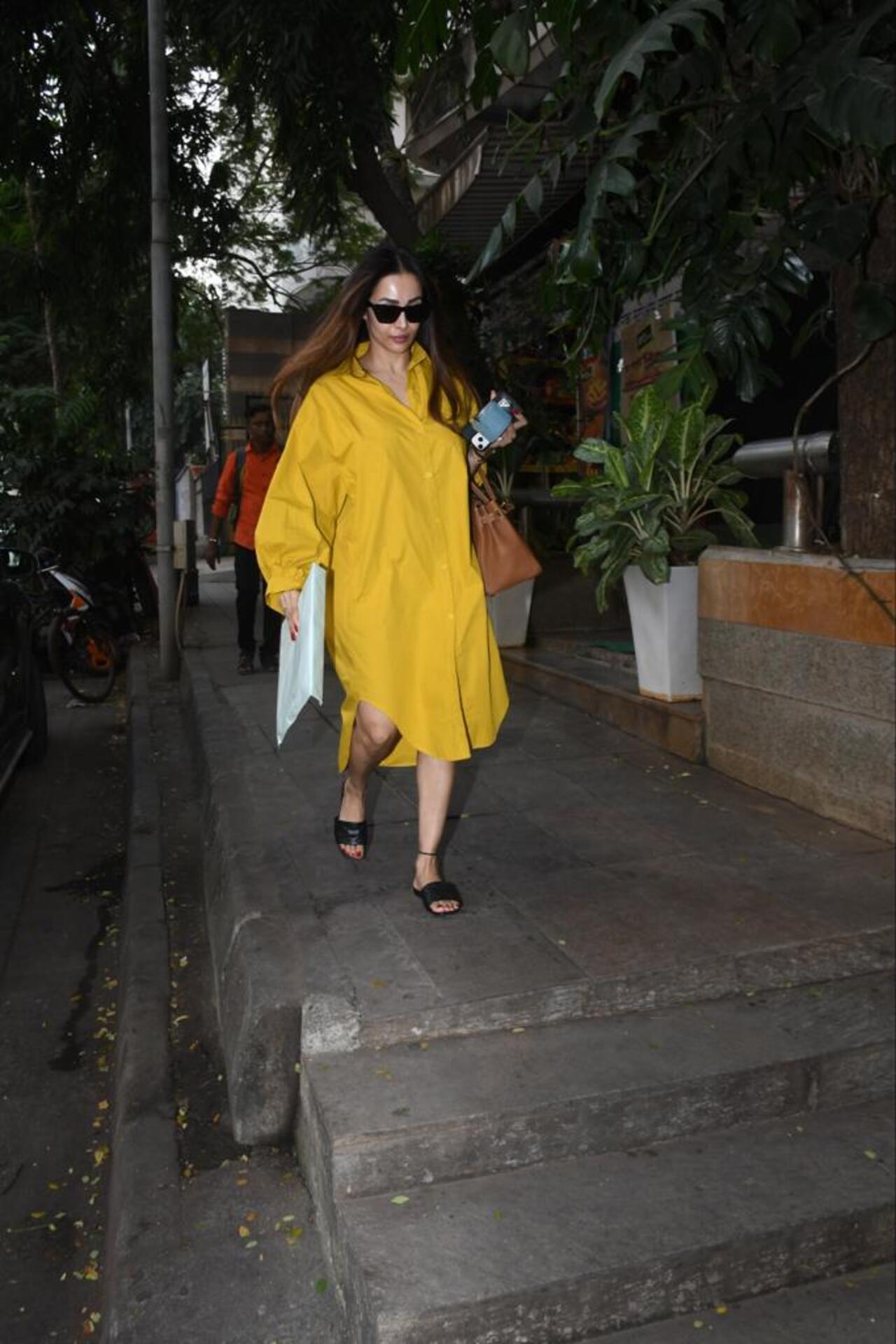 Malaika Arora looked glamorous as she went out wearing a yellow dress