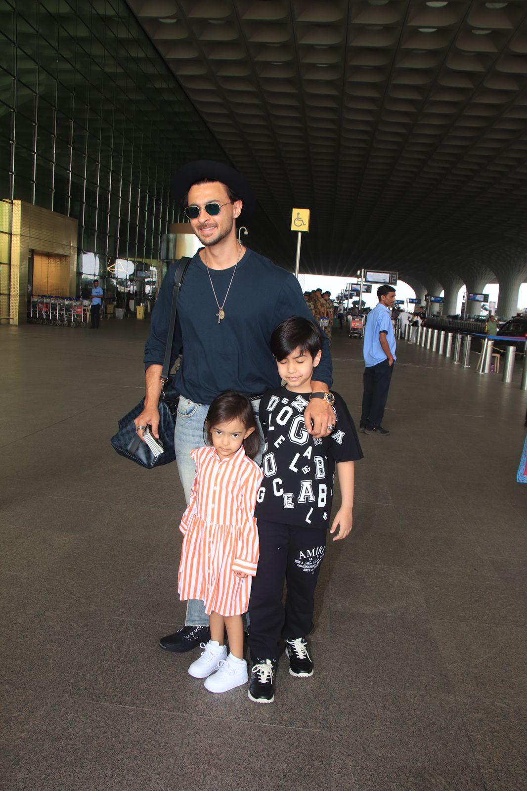 Aayush Sharma was spotted at the airport