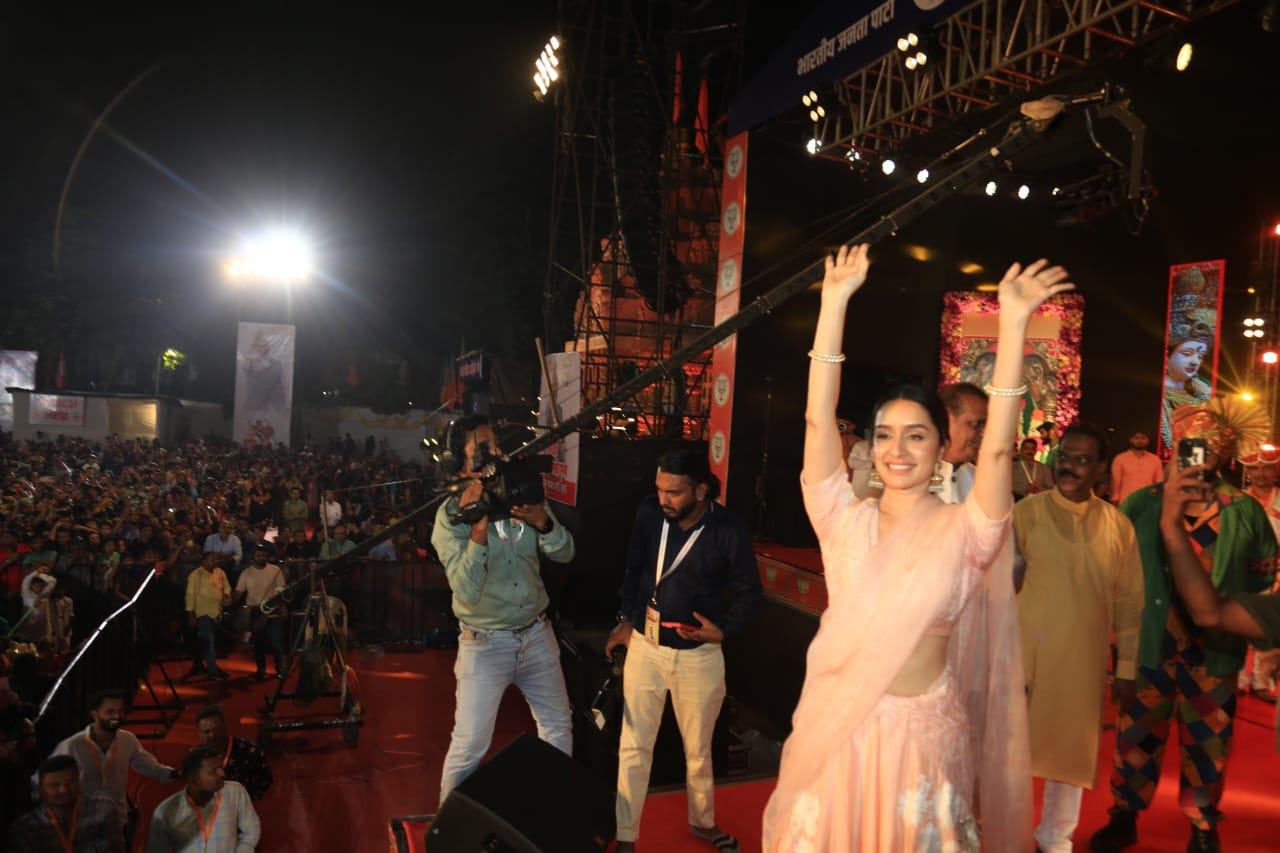 Shraddha Kapoor aced her traditional look in a peach-coloured lehenga