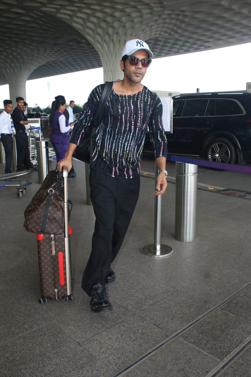 Rajkummar Rao was also clicked at the airport, with his wife Patralekhaa