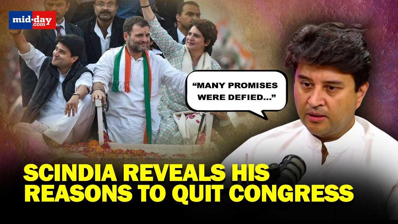 “Promises defied…” Union Minister Jyotiraditya Scindia reveals why he quit Cong
