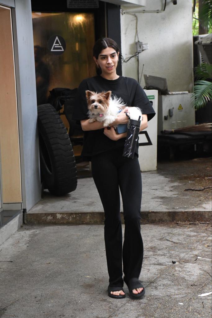 Khushi Kapoor, who is all set to make her debut with Zoya Akhtar's 'The Archies', was snapped with her little friend