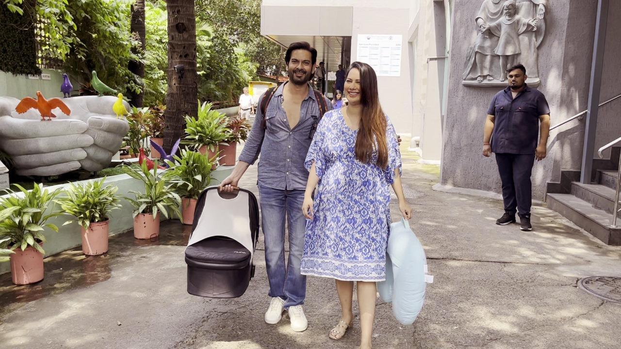 Keith Sequeira and Rochelle Rao were spotted leaving the hospital with their newborn baby