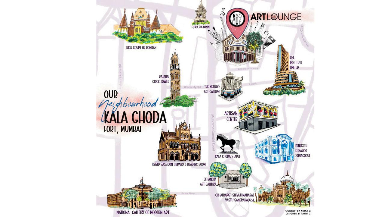 The illustrated map. Pic Courtesy/Art Lounge