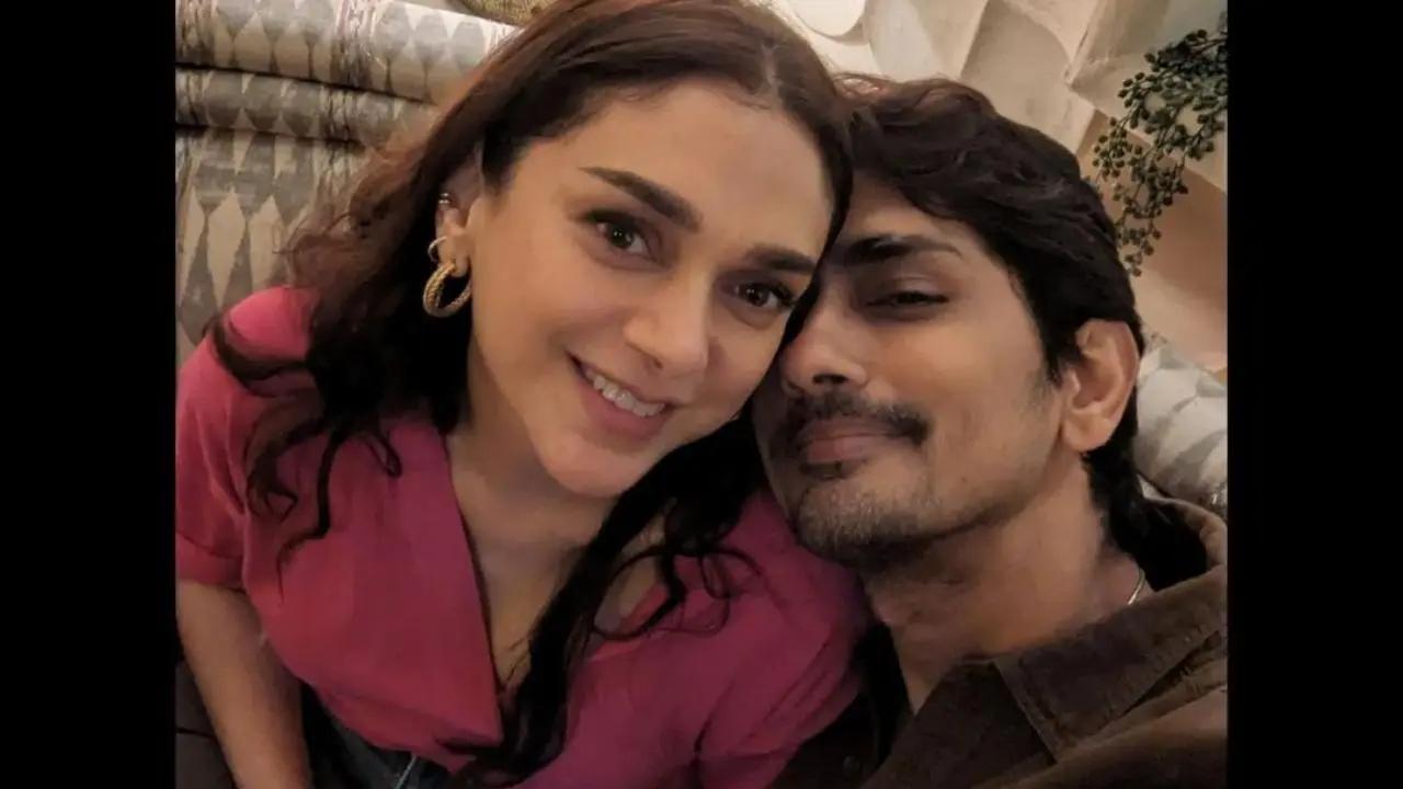 On the occasion of Aditi Rao Hydari's birthday, Siddharth, who is rumoured to be dating the actress, took to his Instagram and shared a post on social media. While posting the pictures, he wrote a cute caption, calling Aditi 'his partner'. Read More