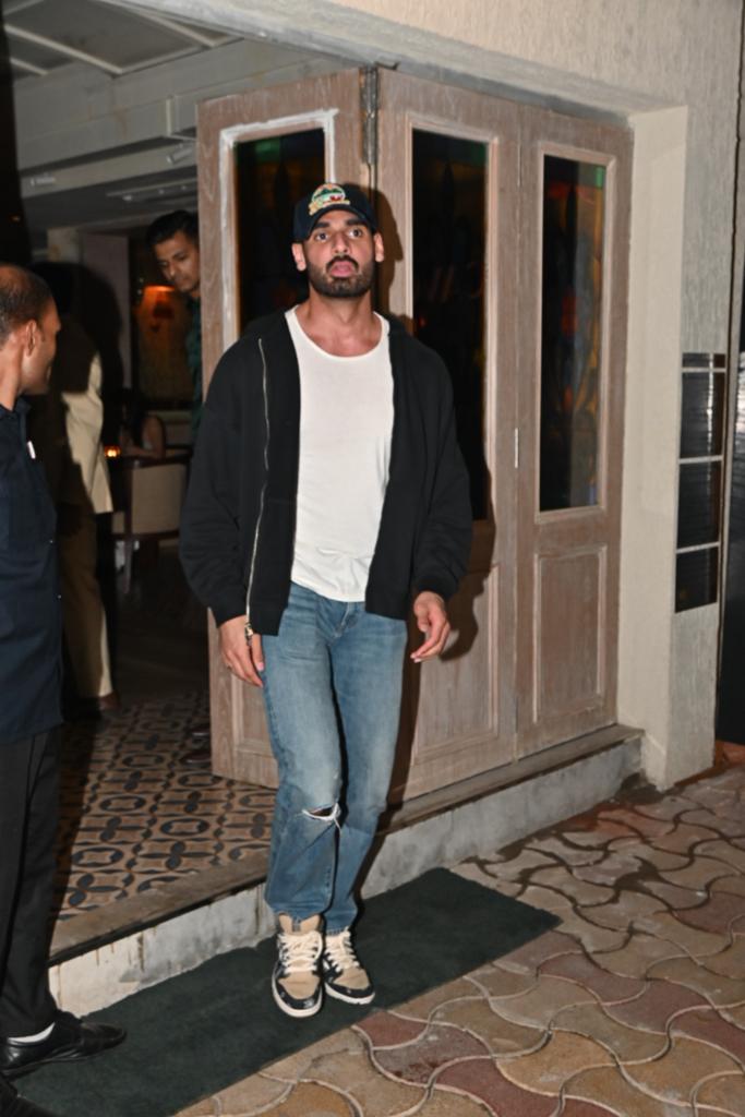 Ahan Shetty was clicked at LA Cavos in Mumbai today