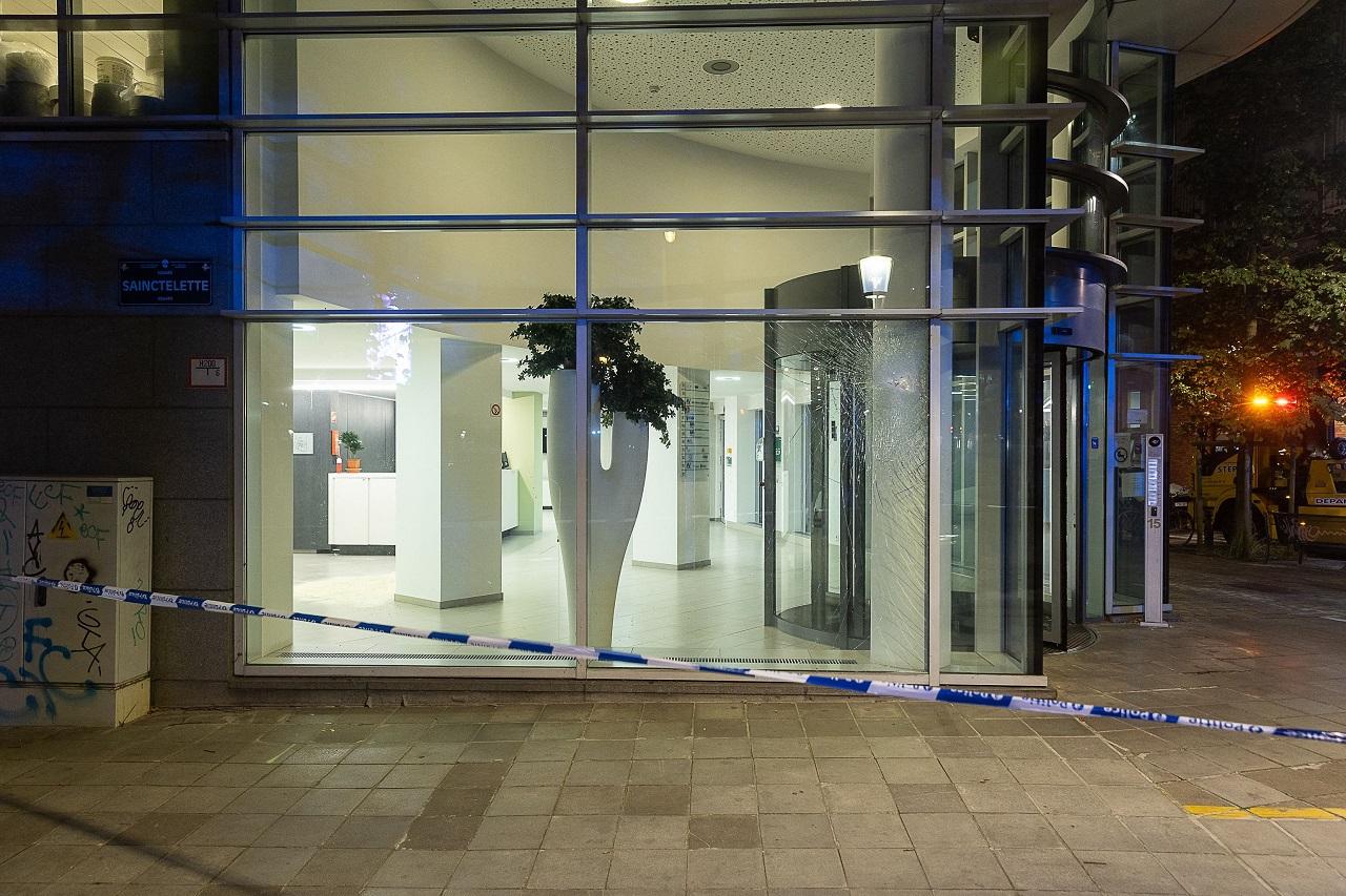 Not far from the scene of the shooting, the Belgium-Sweden soccer match in the Belgian national stadium was suspended at halftime and the 35,000 fans held inside as a precaution while the attacker was at large