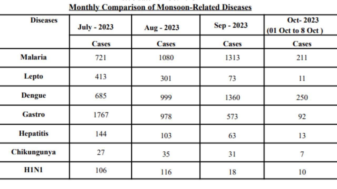 Mumbai: BMC data shows decline in monsoon-related diseases