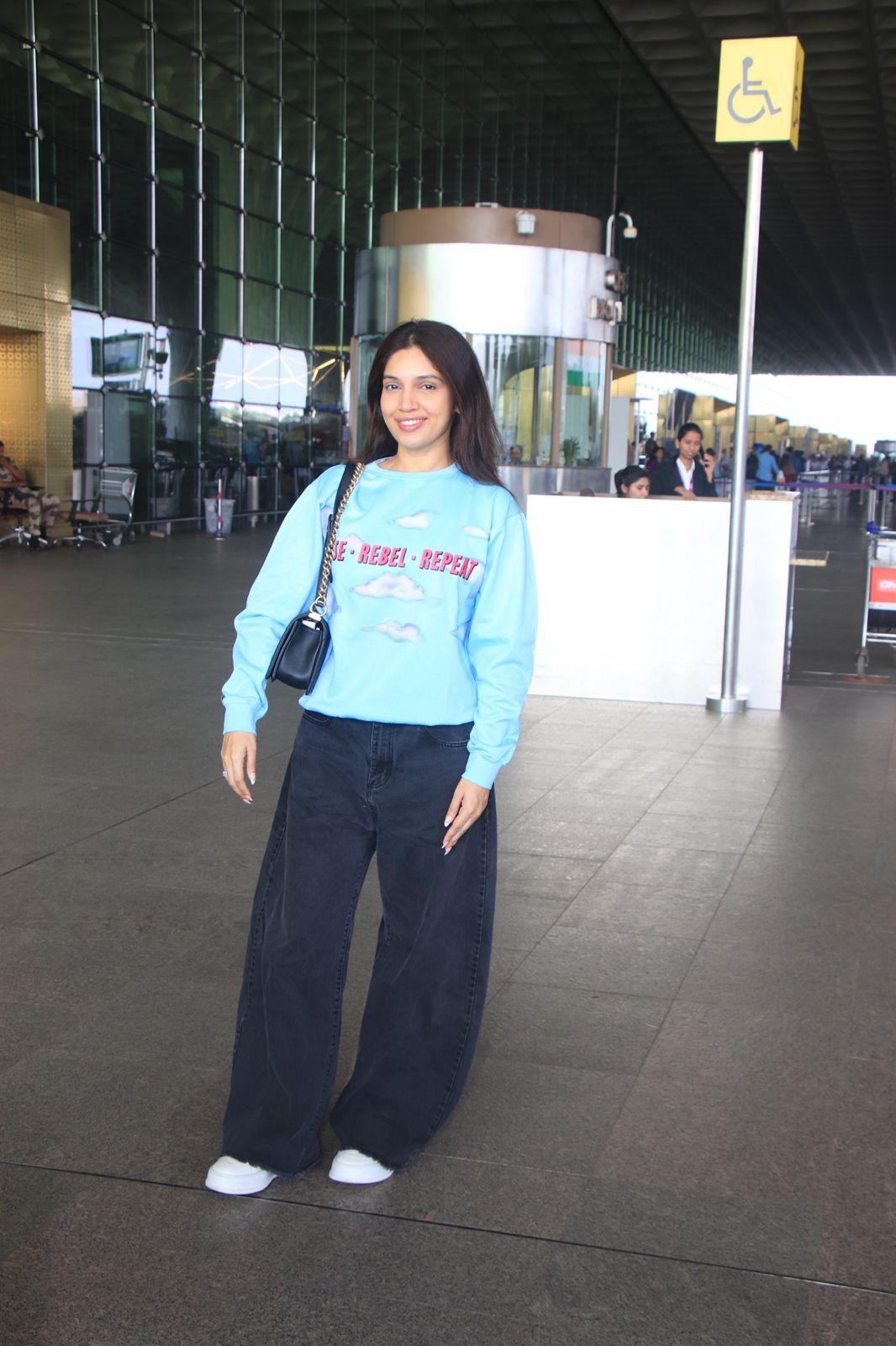 Bhumi Pednekar was spotted at the airport today