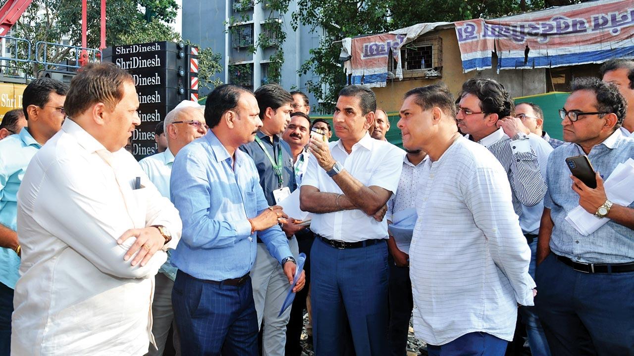 Civic chief I S Chahal at the site on Monday