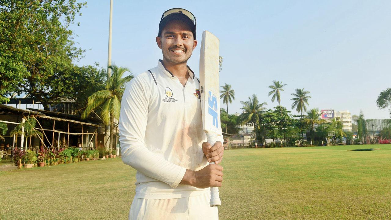 Divyaansh Saxena at Islam Gymkhana yesterday. Pic/Atul Kamble