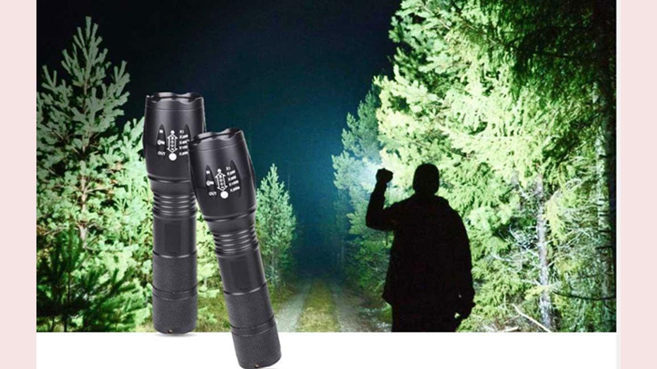 Atomic Beam Flashlight Shock & Water Resistant Adjustable Bright Beam Modes  NEW