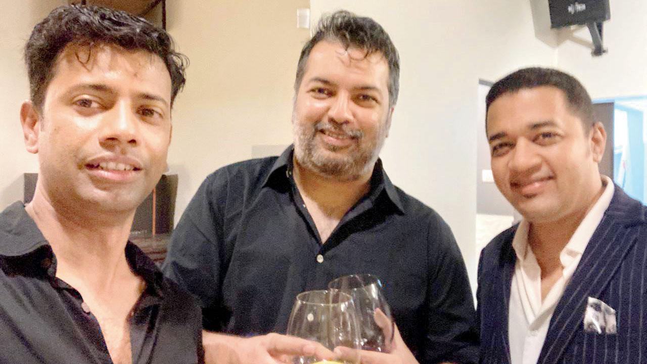 (From left) Vivek Poonacha, Vishal  Nagpal and Abhijit Muralidhar