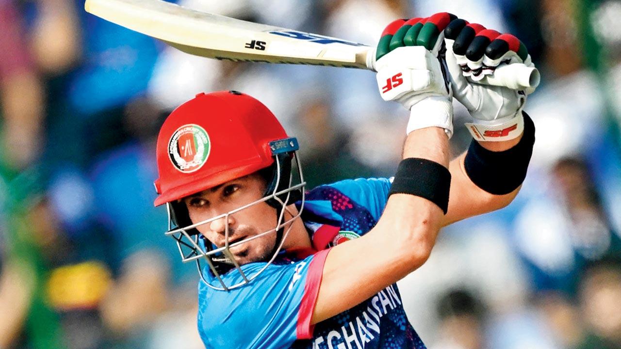 Rahmanullah Gurbaz during his 57-ball 80 yesterday