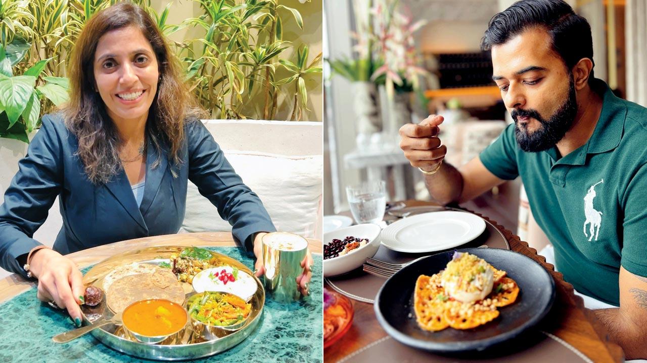 Sonal Barmecha of Sante wants to call only influencers who resonate with her brand—like fitness experts and nutitionists; (right) Food writer Nikhil Merchant says that he waits three months before visiting a restaurant, so that they can iron out their kinks and he can give an honest opinion 