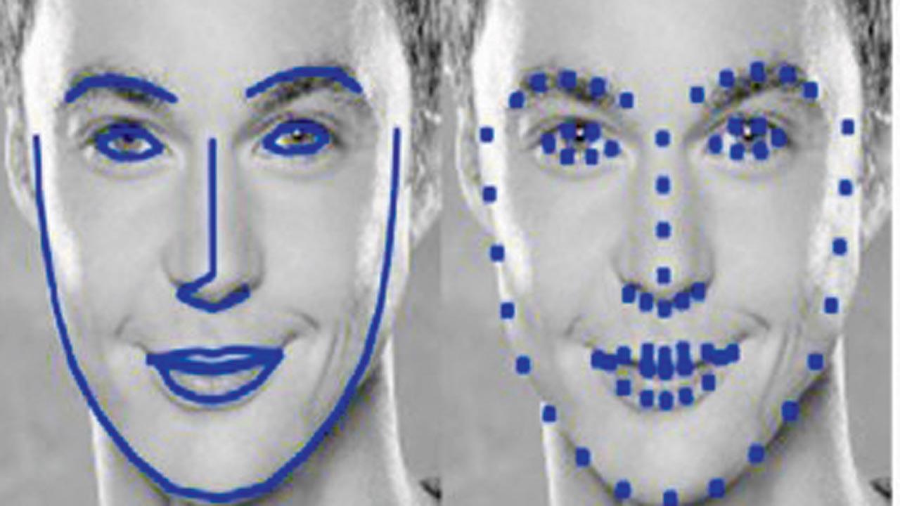 The tool identifies faces on the basis of their structure; (left) a visual depicting how ASTR detects multiple SIM-related documents that have the same photo