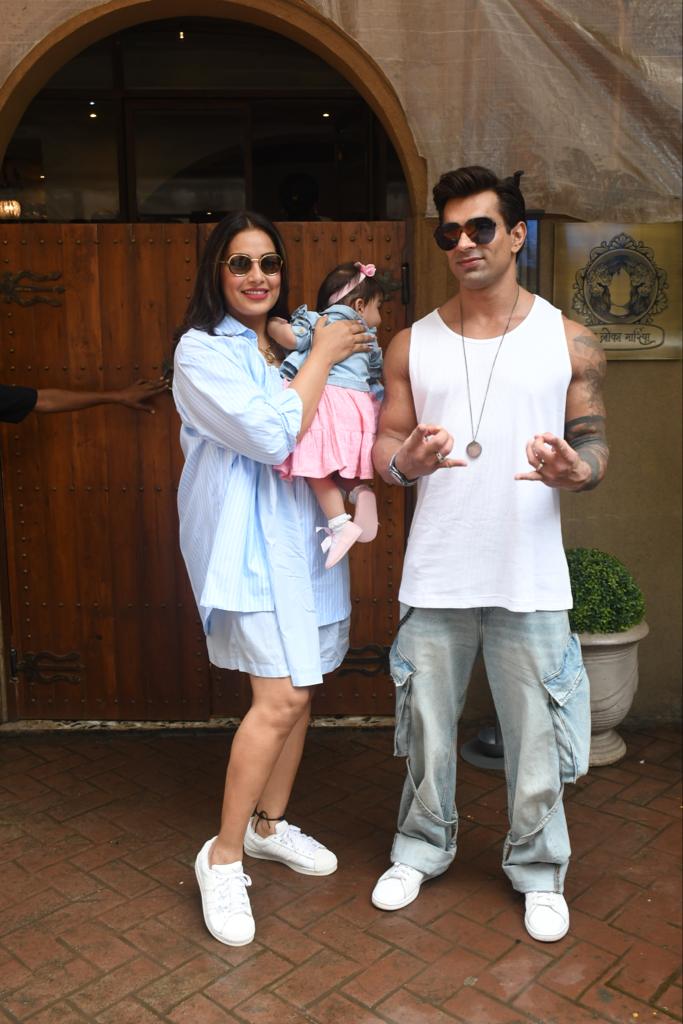Bipasha Basu and Karan Singh Grover were clicked in the city with their daughter Devi