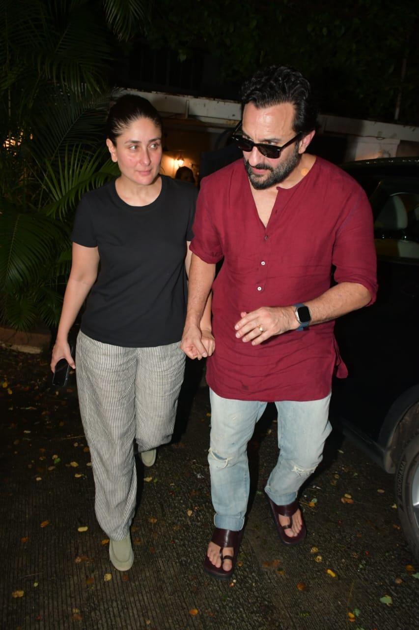 Kareena Kapoor and Saif Ali Khan were spotted in Bandra as they went out in the city
