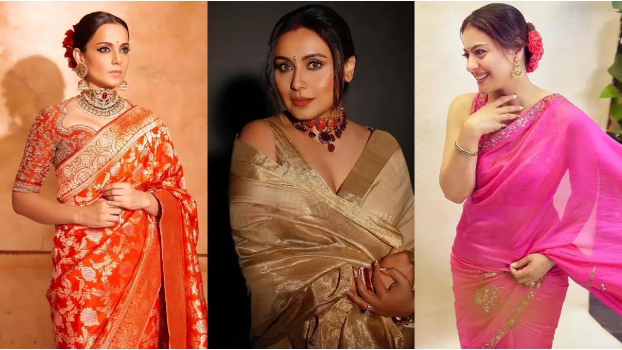 Karwa Chauth 2023: Kajol, Rani Mukerji to Kangana, celebrity inspired looks