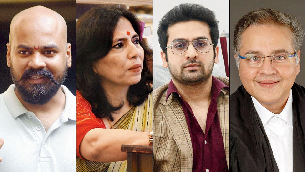 (From left to right) Krishnachandra Adal;  Abha Singh; Ali Kaashif Khan Deshmukh; Sujay Kantawala