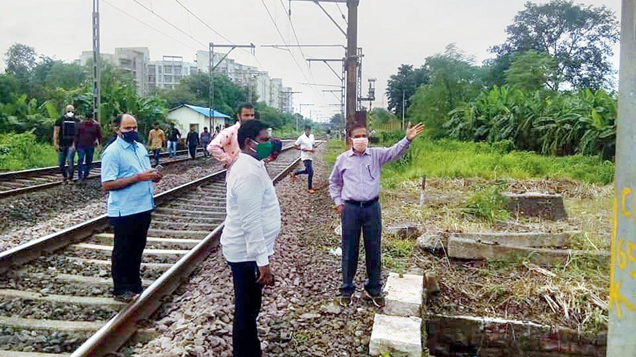 Surveying work that was carried out for the proposed station in 2020