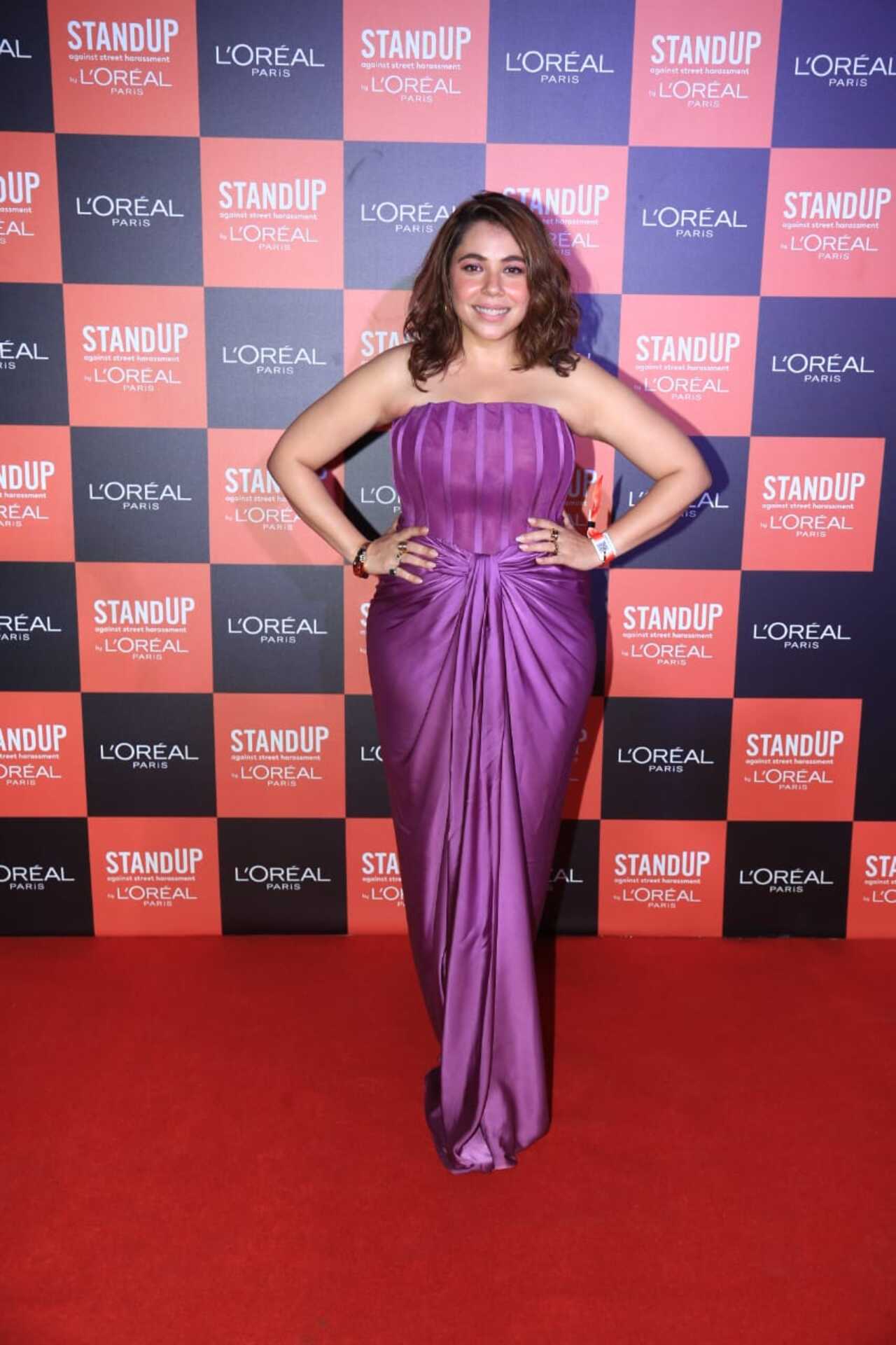 Maanvi Gagroo sparkled in a lavender coloured off-shoulder gown