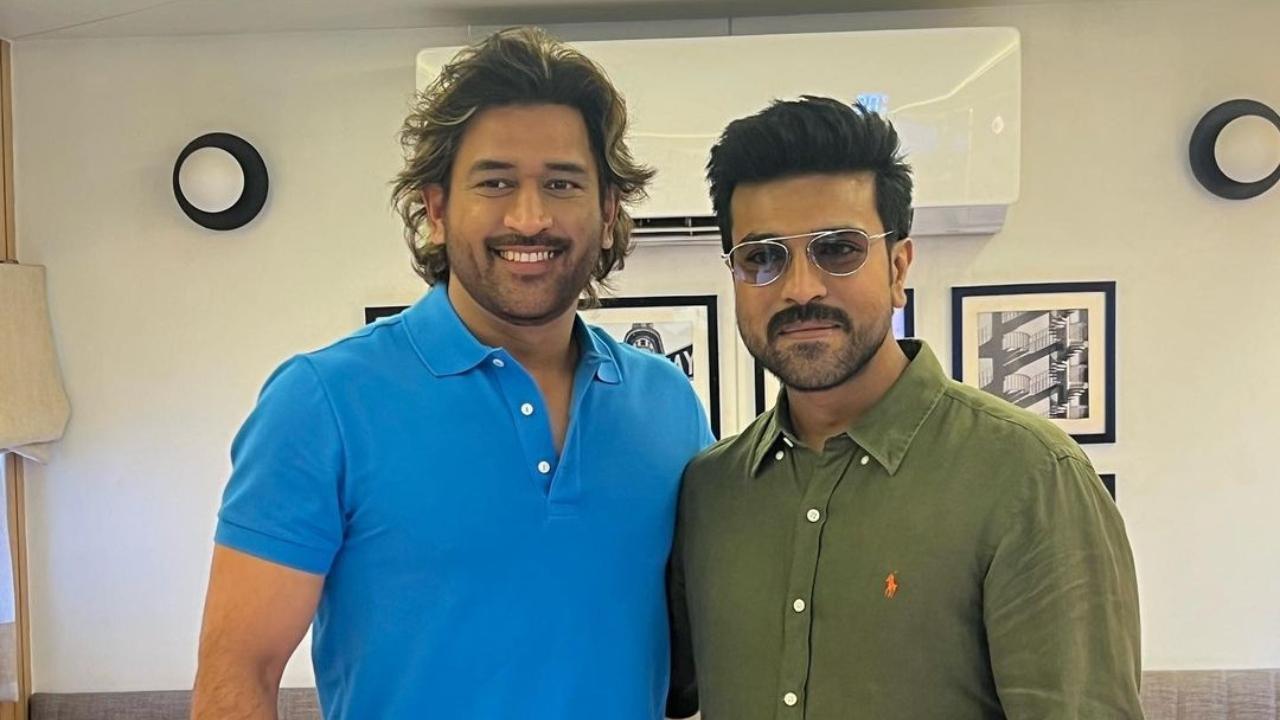 Ram Charan is ‘glad to meet nation’s pride’ MS Dhoni