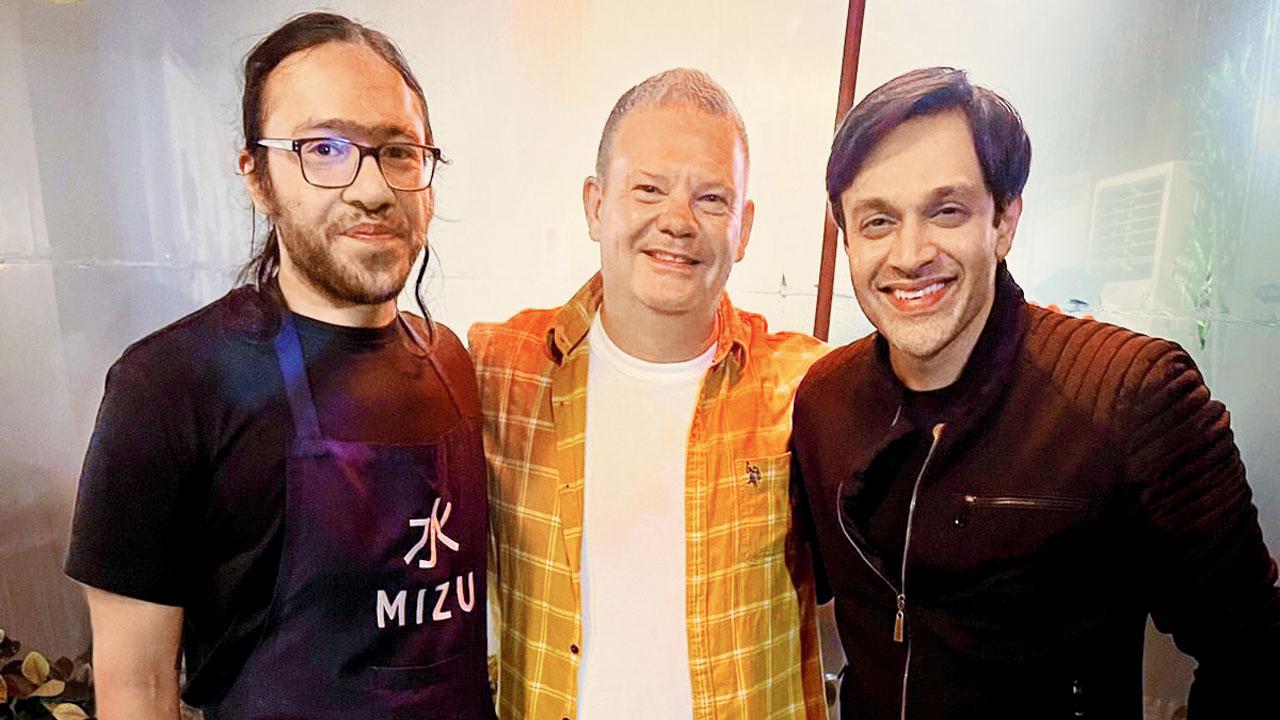 Chef Lakhan Jethani, chef Gary Mehigan and Vedant Malik