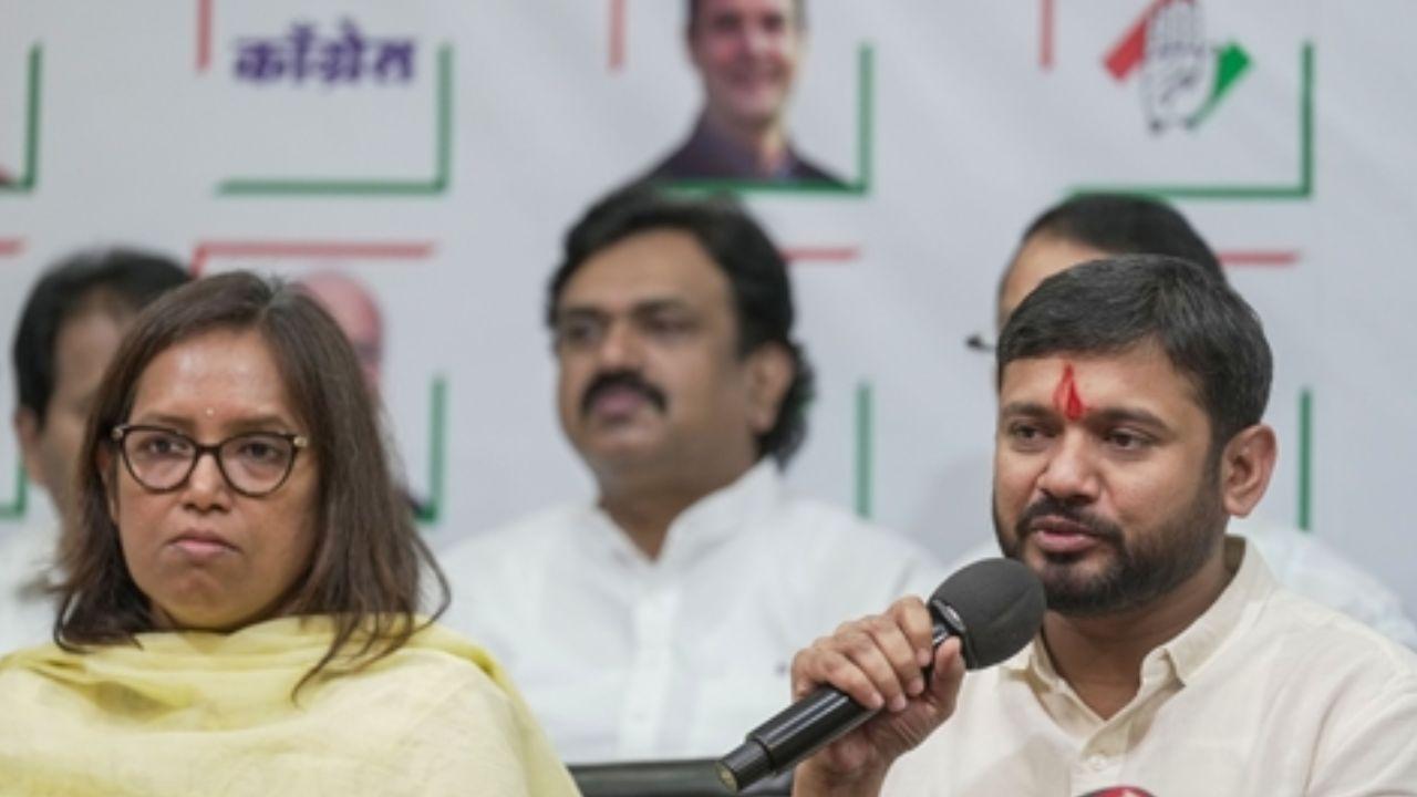 Congress leader Kanhaiya Kumar has accused the Union government of employing the drug trade to mislead and trap the country's youth. Pics/ PTI & Congress
