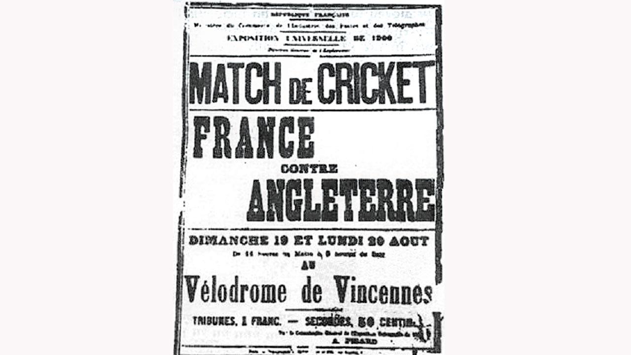 Poster of the only Olympic cricket match played in 1990. Pic/Wikipedia
