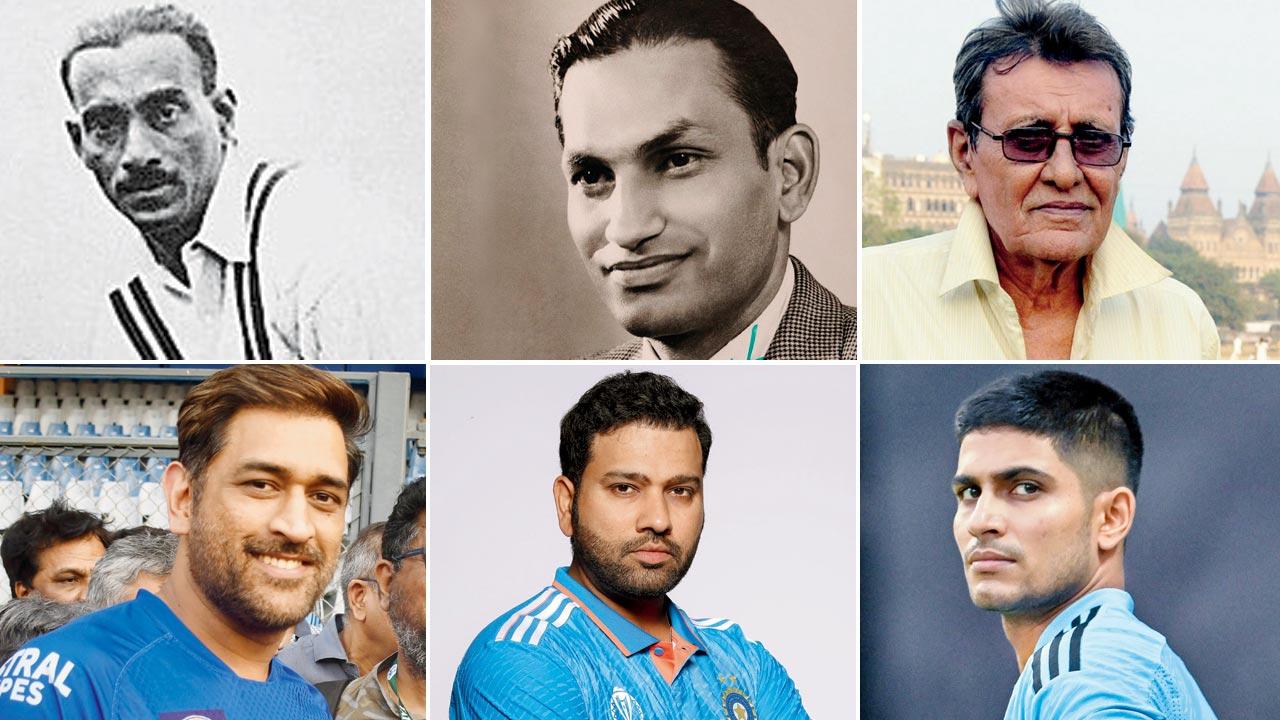 CK Nayudu, Syed Mushtaq Ali, Salim Durani, MS Dhoni, Rohit Sharma and Shubman Gill