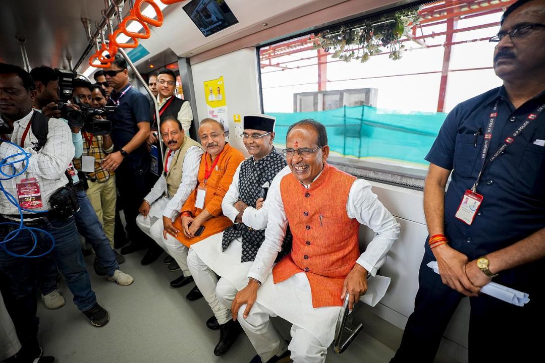 In Photos: MP CM Shivraj Singh Chouhan flags off trial run of Bhopal Metro