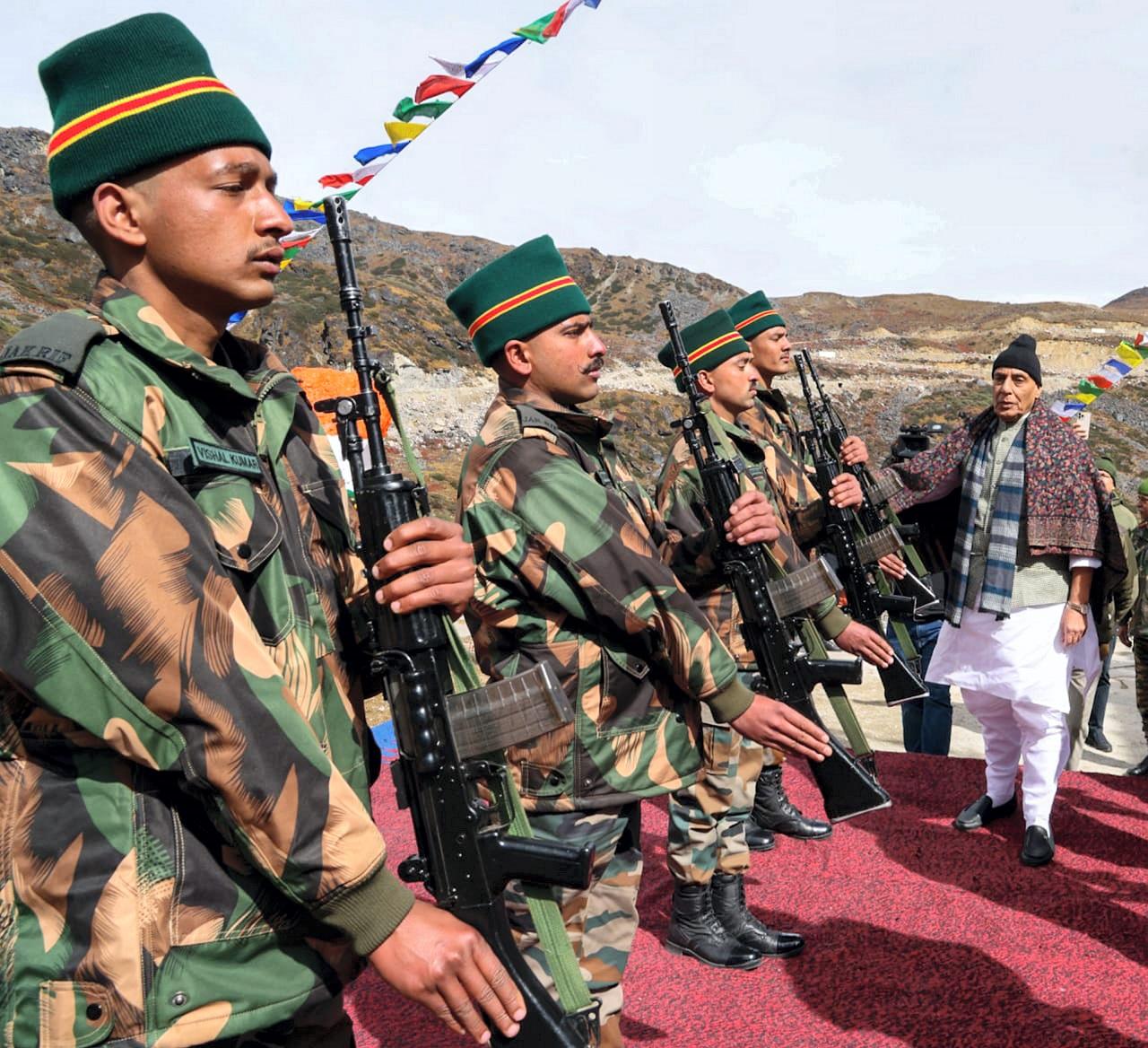 The defence minister expressed gratitude to the soldiers for their 