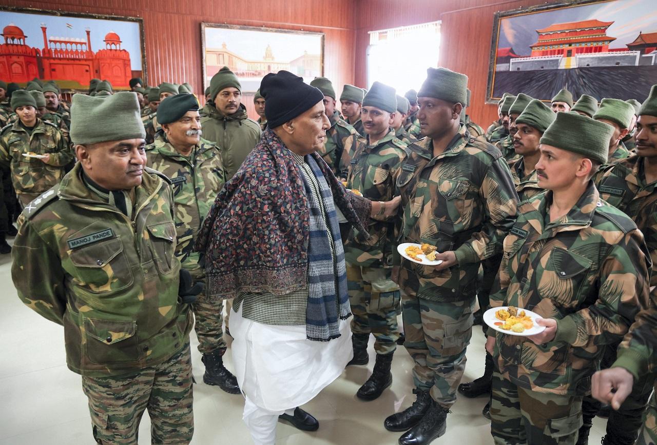 The defence minister's celebration of Dussehra with the soldiers at the strategically important location close to the LAC comes at a time when India and China have been engaged in a bitter standoff in certain friction points in eastern Ladakh for over three years