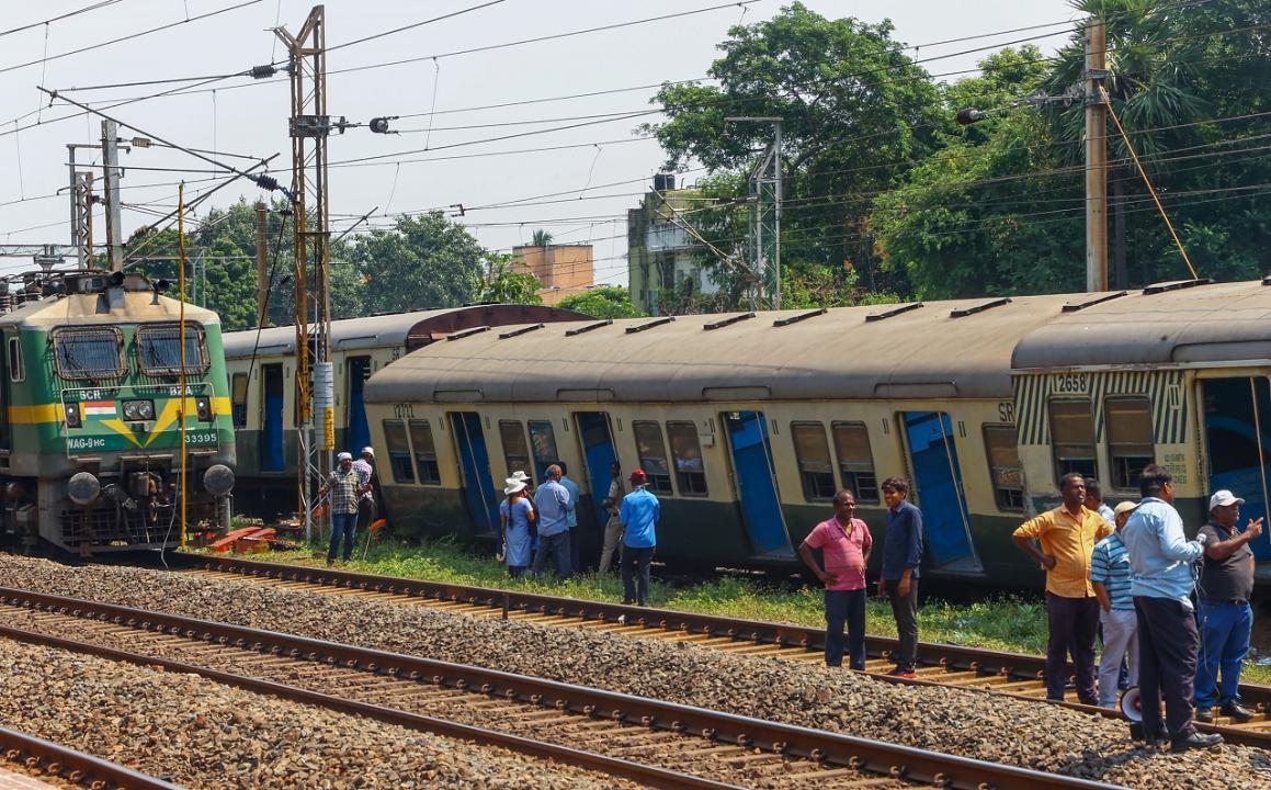 Three empty coaches of EMU derail near Chennai, traffic affected