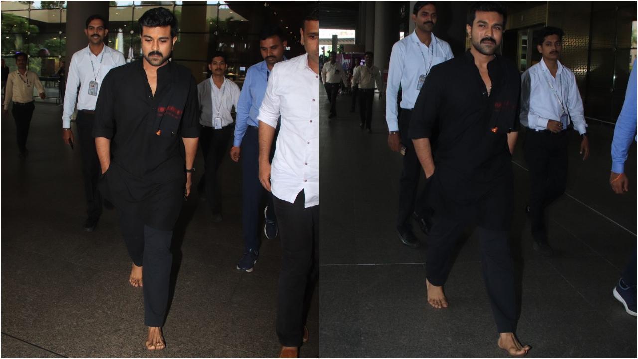 Ram Charan walks barefoot at Mumbai airport, here's what it signifies