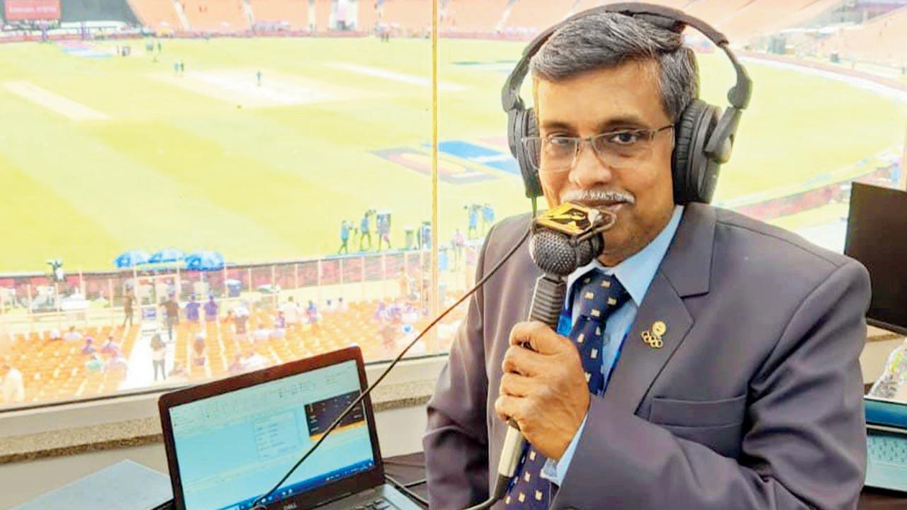 Mumbai-based commentator  S Kishore in Ahmedabad