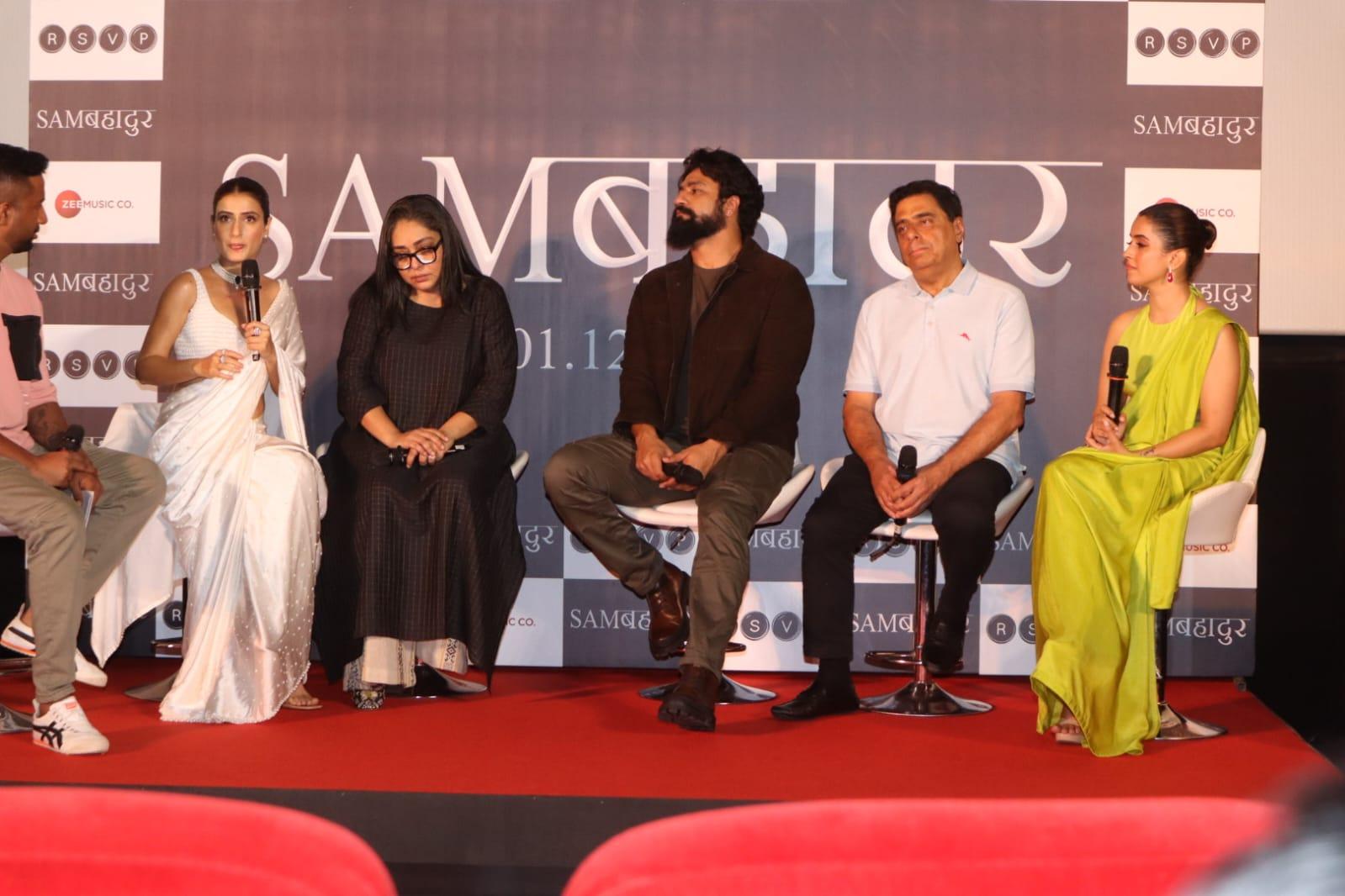 Vicky Kaushal along with the cast of Sam Bahadur attend the teaser launch event of the film